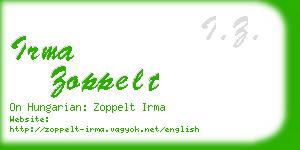 irma zoppelt business card